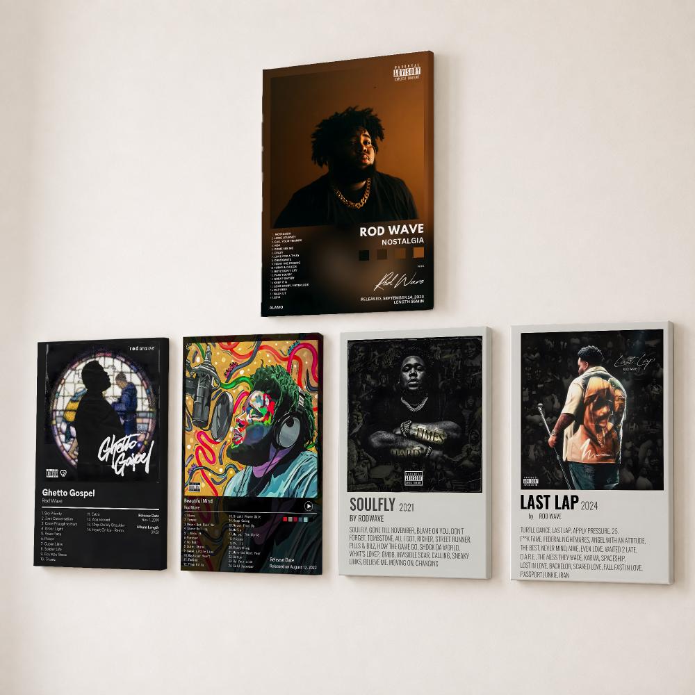 Canvas Wrap Ready - 래퍼 싱어 R-Rod 웨이브 페인팅 캘리그라피