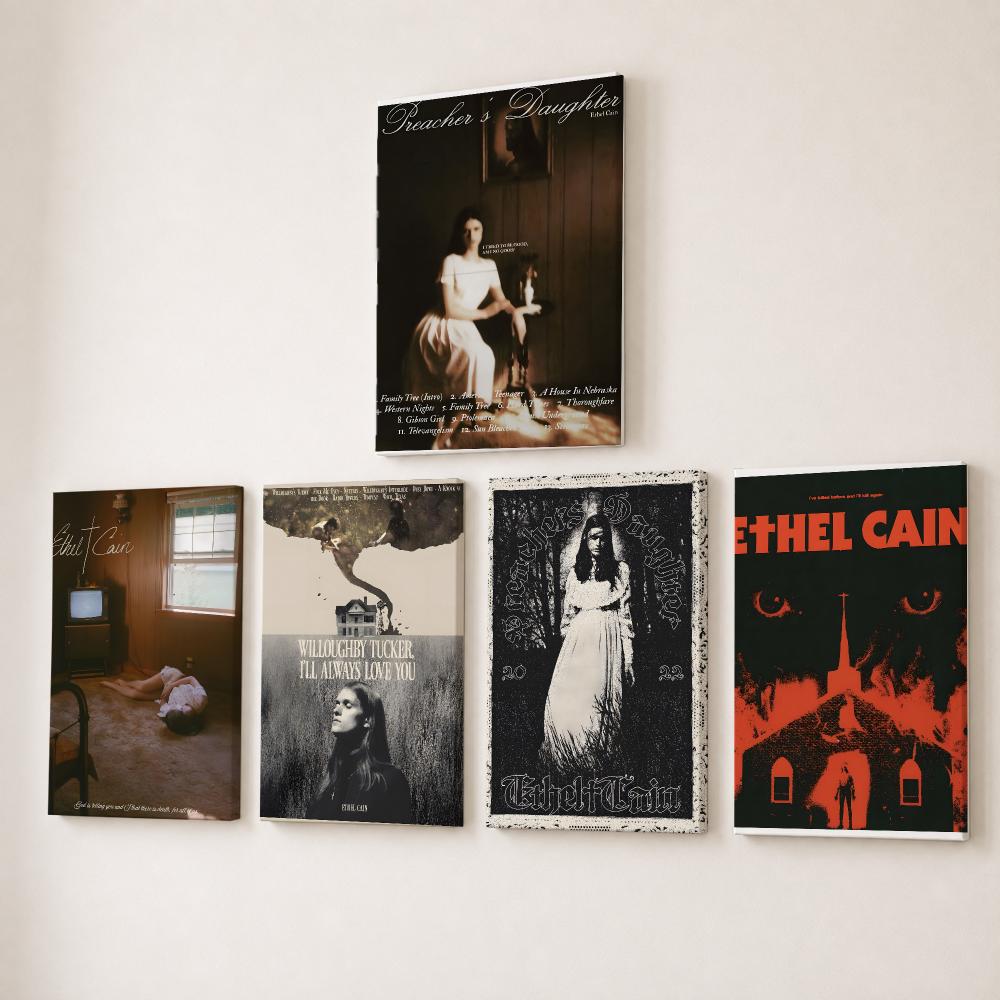 Canvas Wrap Ready - 싱어 E-에델 케인 그림 캘리그라피 HD