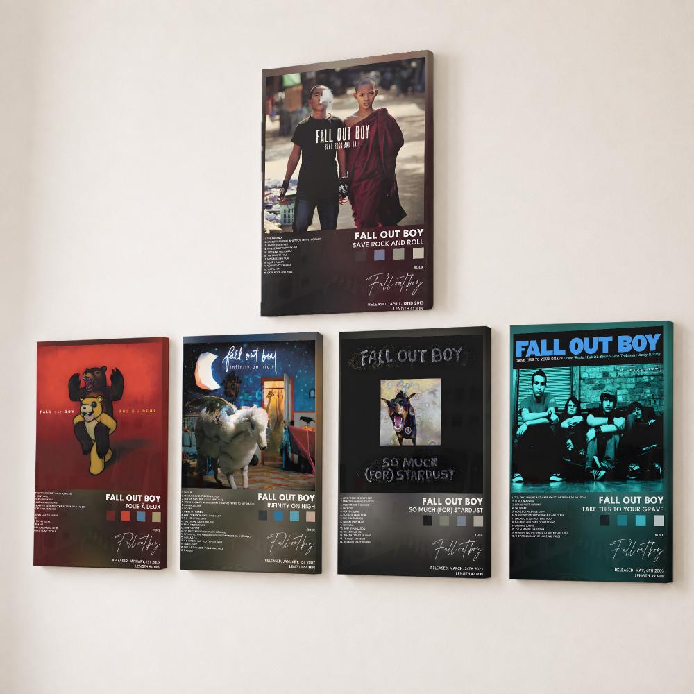 Canvas Wrap Ready - 록 밴드 F-Fall Out Boy 음악