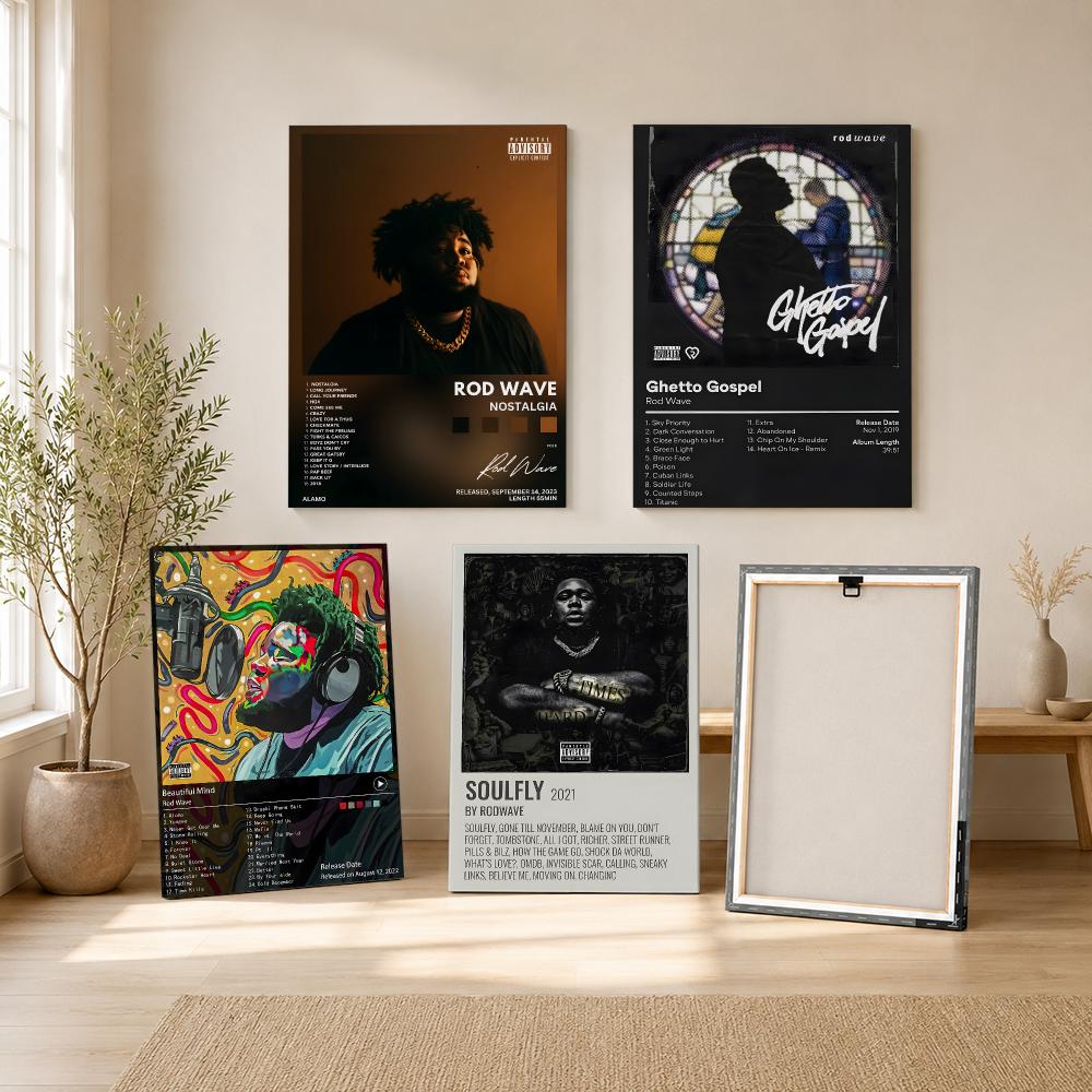 래퍼 싱어 R-Rod 웨이브 페인팅 캘리그라피 HD 캔 - Canvas Wrap Ready 리뷰 및 가격